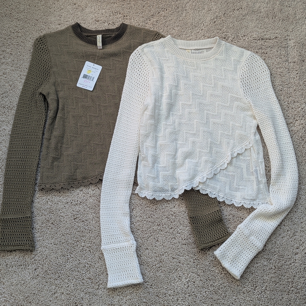 XS Free People Antoinette Sweaters